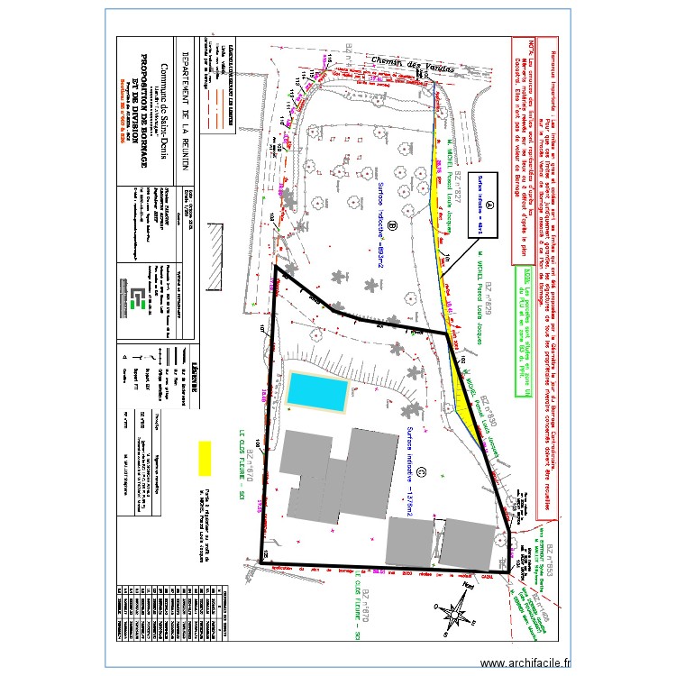 PLAN MASSE SCI ALEXIA. Plan de 0 pièce et 0 m2