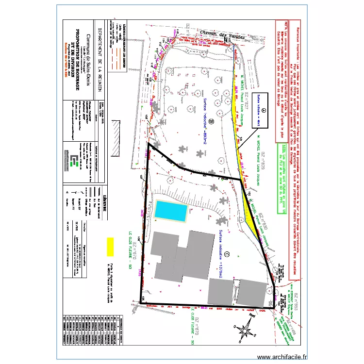 PLAN MASSE SCI ALEXIA. Plan de PLAN MASSE SCI ALEXIA. Plan de