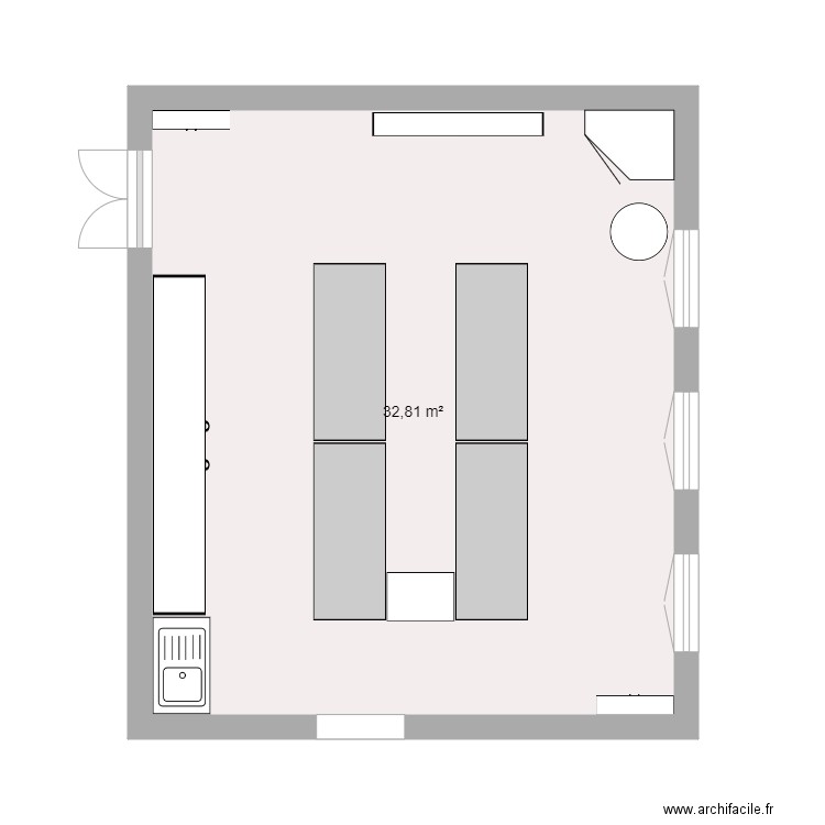 salle orange. Plan de 0 pièce et 0 m2