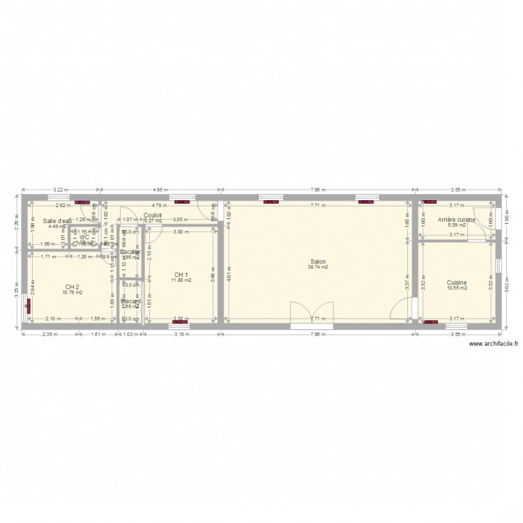 Plan RDC Hugense. Plan de 0 pièce et 0 m2