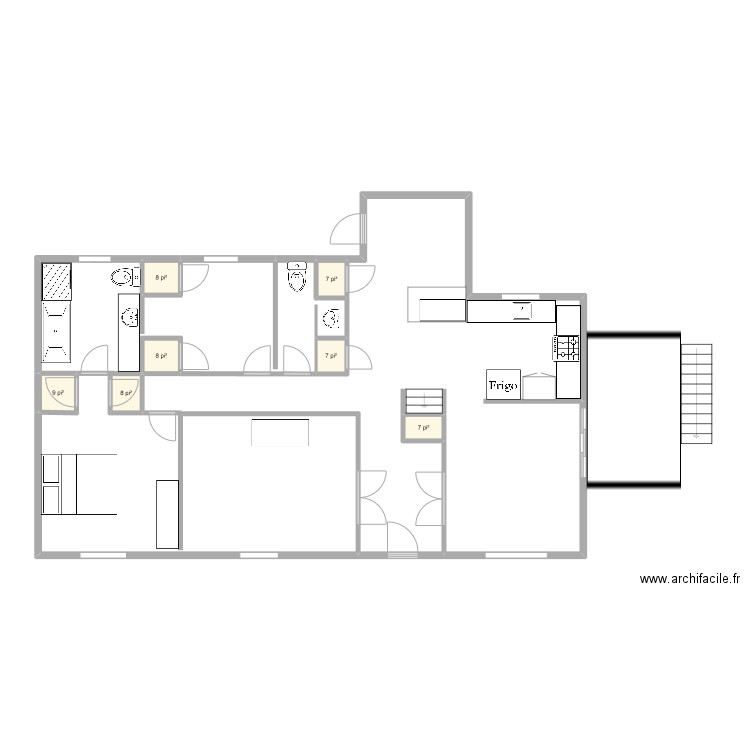 Parcs des Sources RDC. Plan de 7 pièces et 5 m2