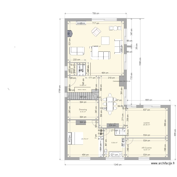 crespieres 200 m2 18 01 cote. Plan de 9 pièces et 156 m2