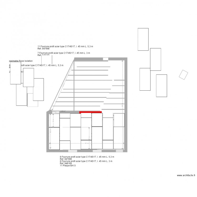 RdC Calcul des cloiseau. Plan de 0 pièce et 0 m2