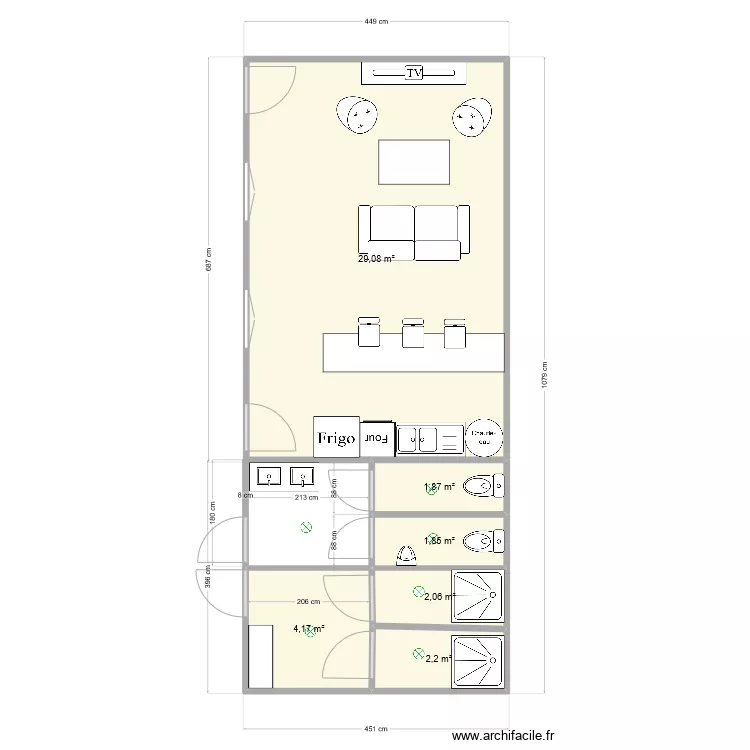 Vestiaires beach. Plan de Vestiaires beach. Plan de