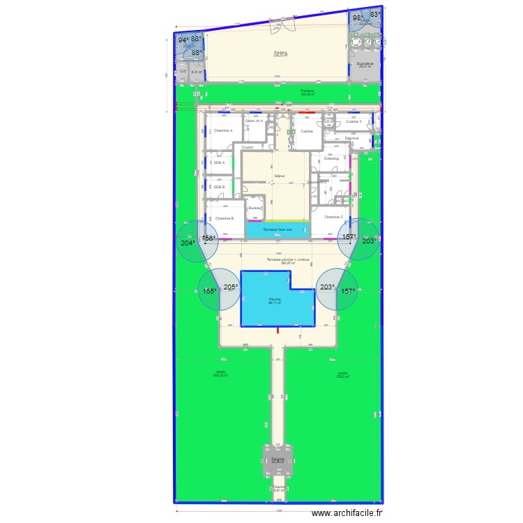 A LG 74. Plan de 76 pièces et 5401 m2