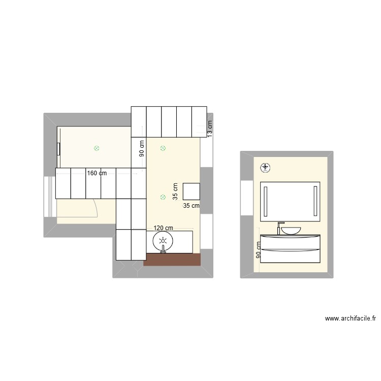 Projet Temmerman. Plan de 3 pièces et 10 m2