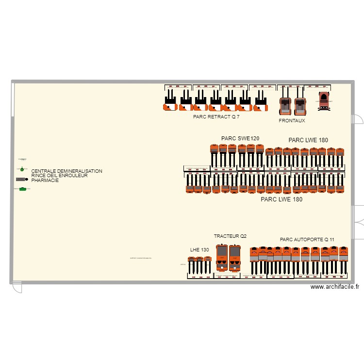 SIRF 85. Plan de 1 pièce et 530 m2