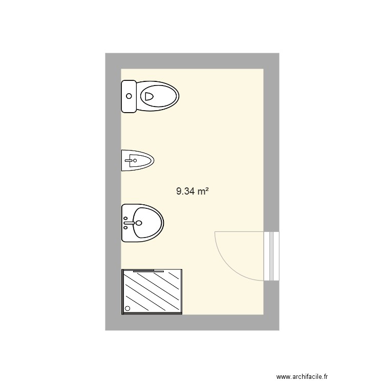 salle de bain basic. Plan de 0 pièce et 0 m2