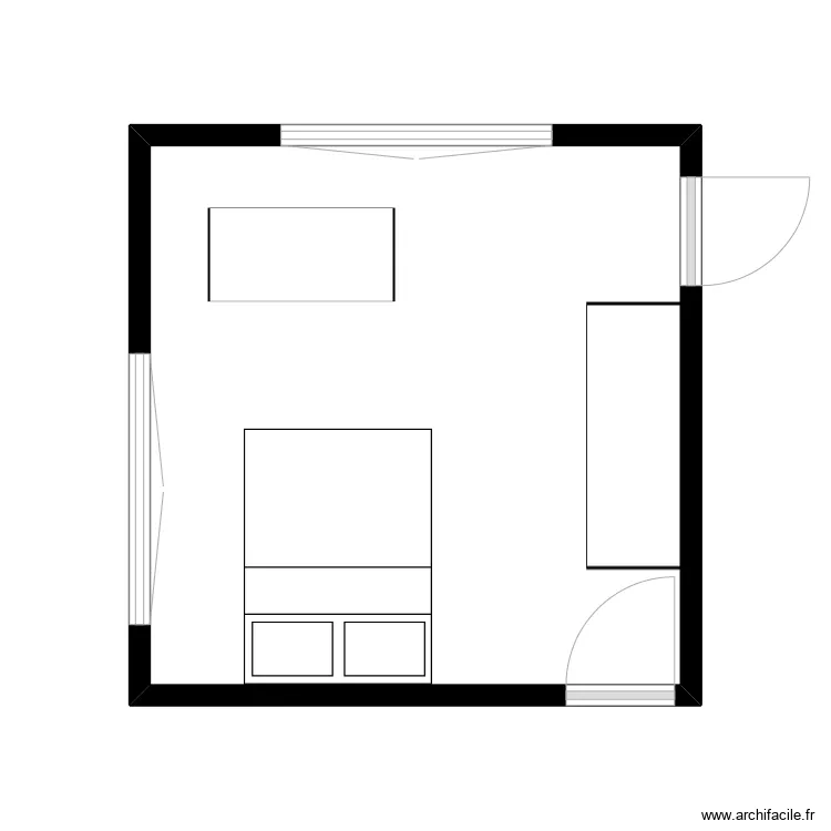 Anatole chambre amis. Plan de 