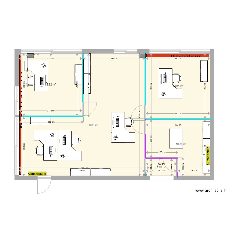 Bureau CNFPT Service achat  V4. Plan de 0 pièce et 0 m2