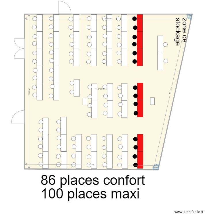 salle  001 et 002. Plan de 0 pièce et 0 m2