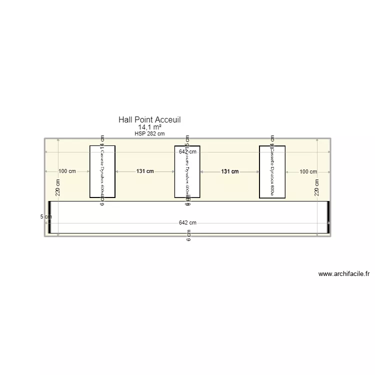 Point Accueil Hall . Plan de 