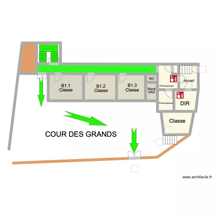 Saint servais A Rez. Plan de 