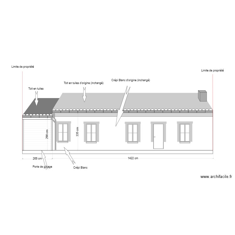 Facade ru v3 apres travaux. Plan de 0 pièce et 0 m2