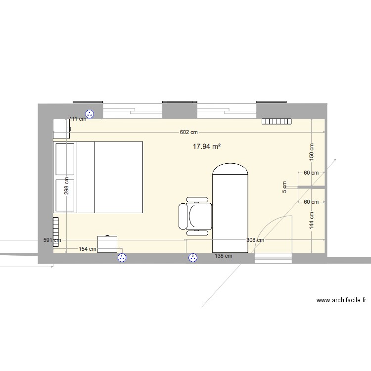 Chambre EST 2 étage Ter. Plan de 0 pièce et 0 m2