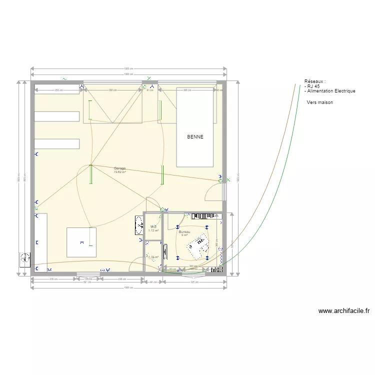 10 x 10 ELECTRICITE. Plan de 