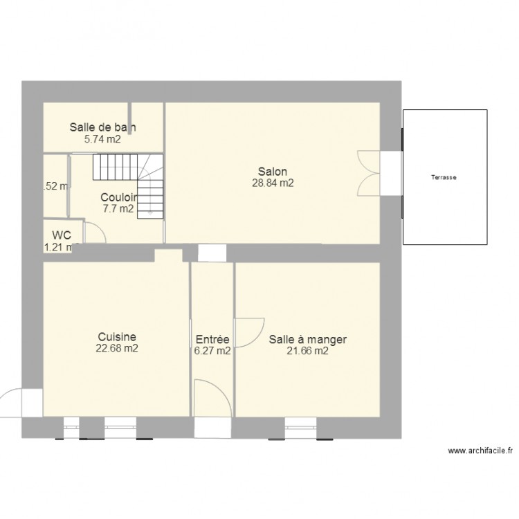 rdc maison. Plan de 0 pièce et 0 m2