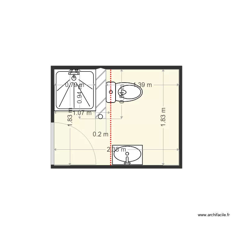 sdb vide. Plan de sdb vide. Plan de