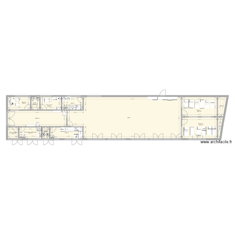 Ormessons PROJET VAxA 270122. Plan de 14 pièces et 171 m2