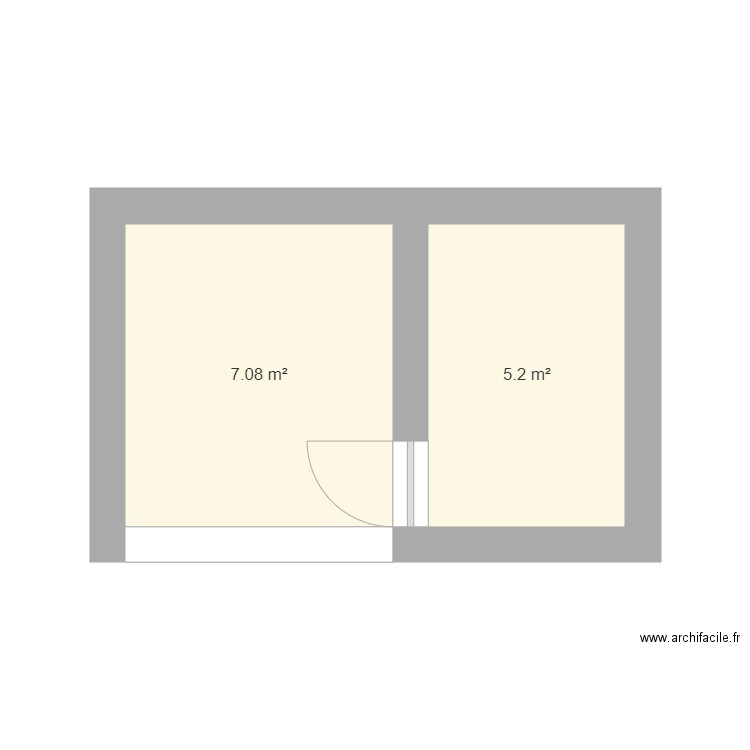 jardin ax . Plan de 2 pièces et 12 m2