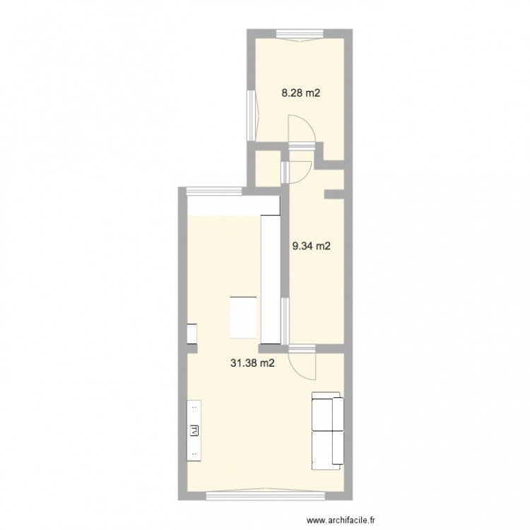 Keuster Duplex. Plan de 0 pièce et 0 m2