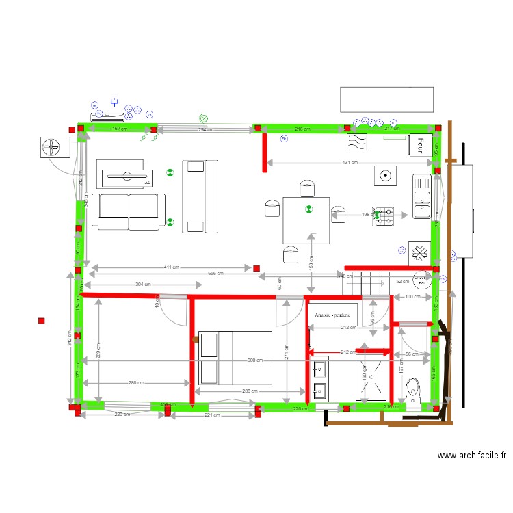 Chambre pilier 1. Plan de 0 pièce et 0 m2