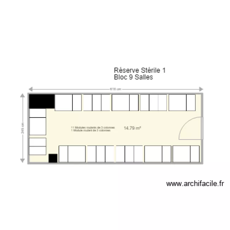 CH St ETIENNE R&eacute;serve St&eacute;rile 1. Plan de 