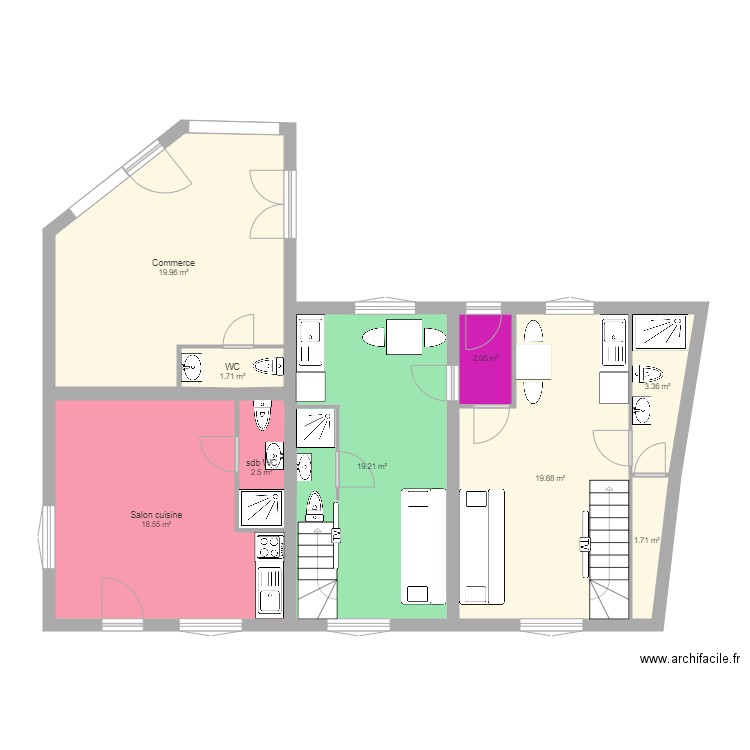  Edouard vaillant 1. Plan de 0 pièce et 0 m2