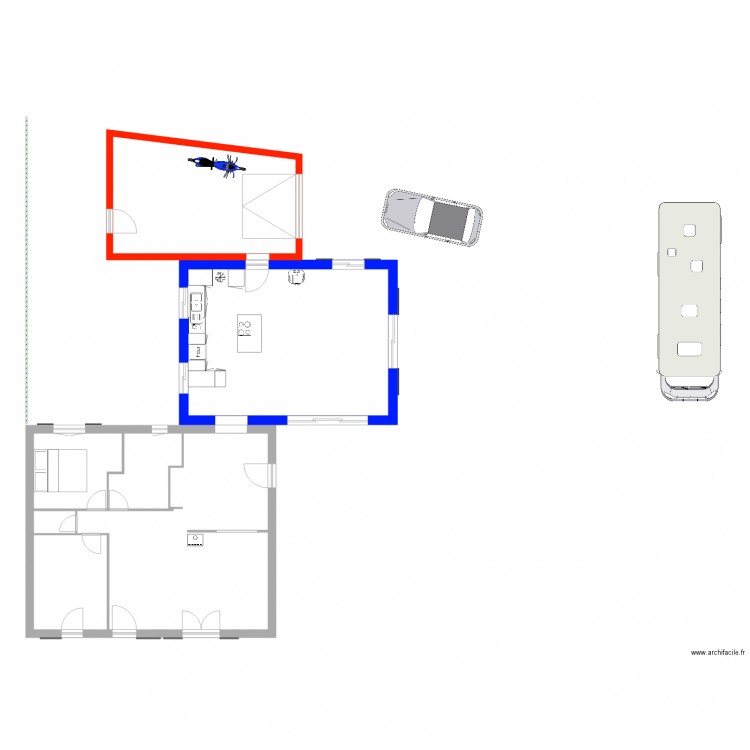  Projet Mormoiron Distribution intérieure 2. Plan de 0 pièce et 0 m2