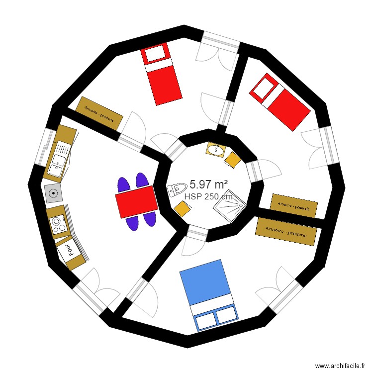 la ronde. Plan de 0 pièce et 0 m2