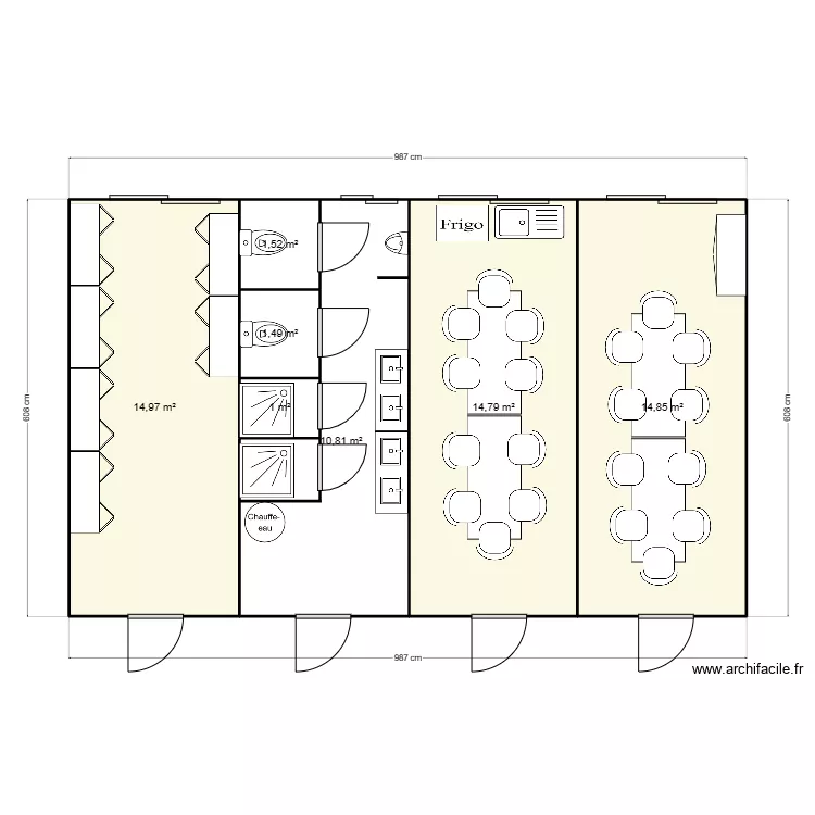 BC BOUDIN CHANTIER POUZIN. Plan de 