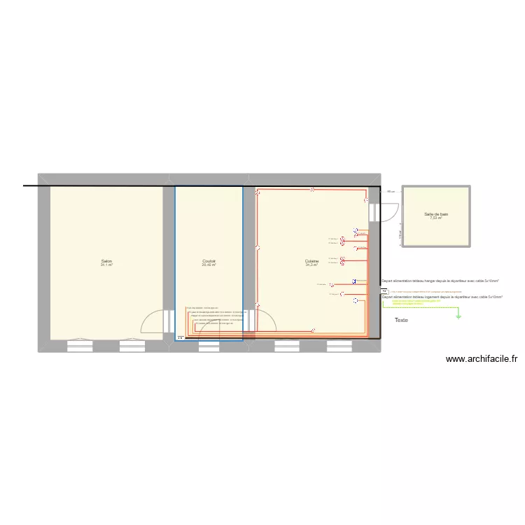 Nicolas Jeanne Niv.0 C&acirc;blage elec distribution et cuisine. Plan de 