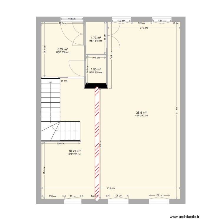 Plan structure acier Projet Monchal Rez de chaussée. Plan de 0 pièce et 0 m2