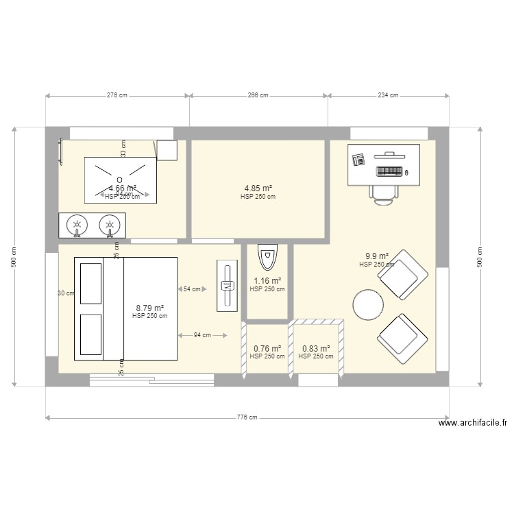 Projet extension MA4. Plan de 0 pièce et 0 m2