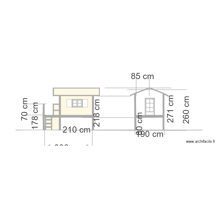 Cabane de jardin enfants 7 cote. Plan de 0 pièce et 0 m2