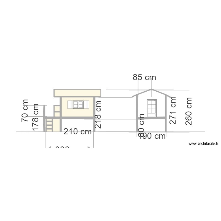 Cabane de jardin enfants 7 cote. Plan de 0 pièce et 0 m2