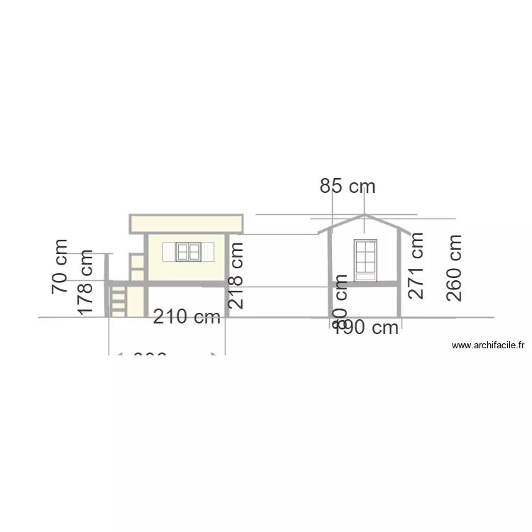 Cabane de jardin enfants 7 cote. Plan de 