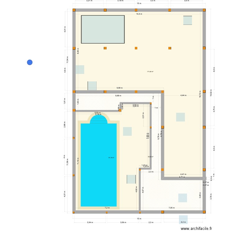 smaine. Plan de 6 pièces et 129 m2