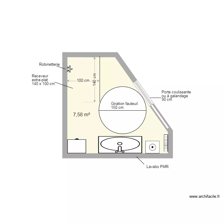 SDB Parisot Projet 2. Plan de SDB Parisot Projet 2. Plan de