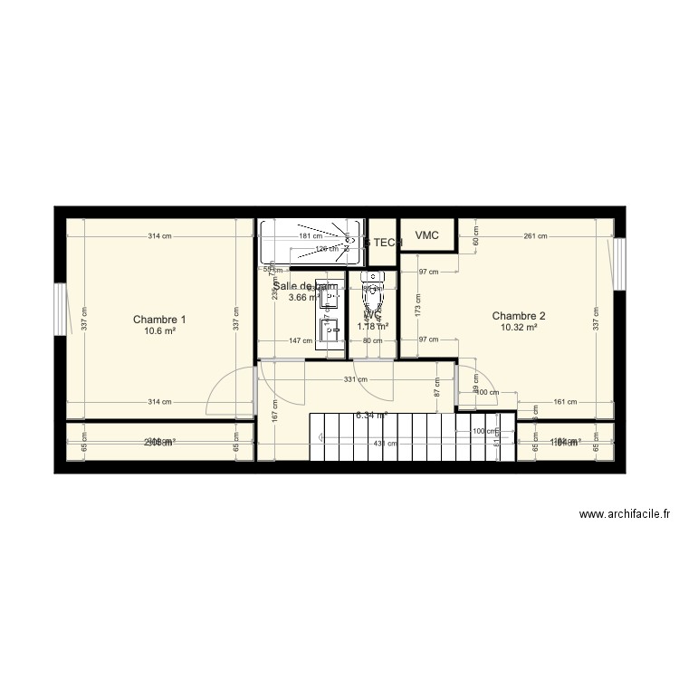 Salle d eau Annabelle. Plan de 0 pièce et 0 m2