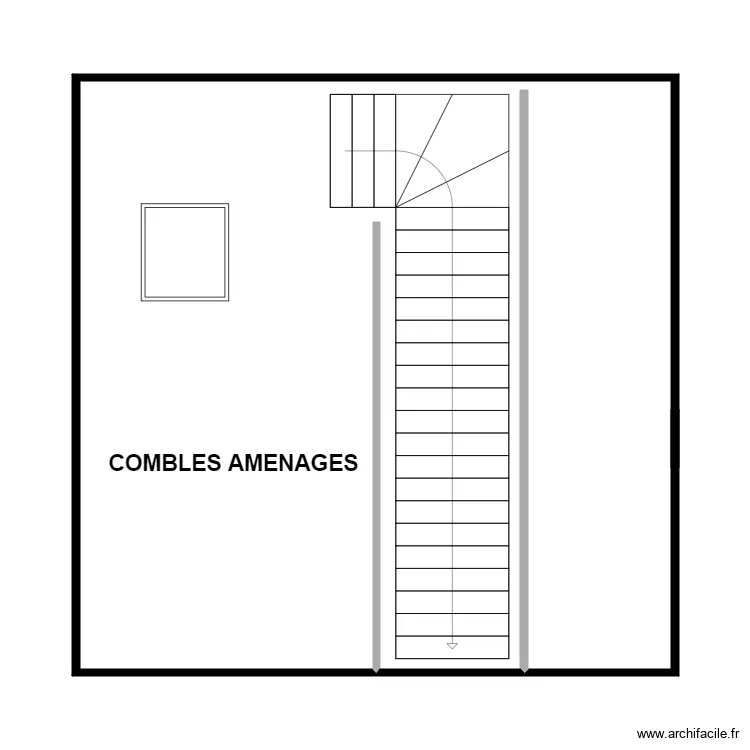 GOURLAOUEN COMBLES. Plan de 
