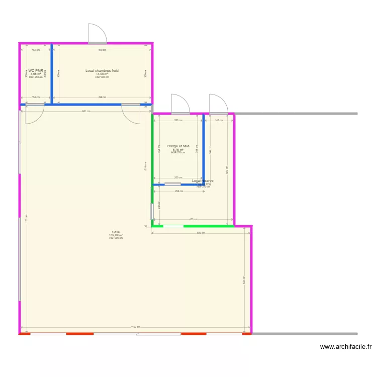 Restaurent SEETP S&eacute;ronon. Plan de 