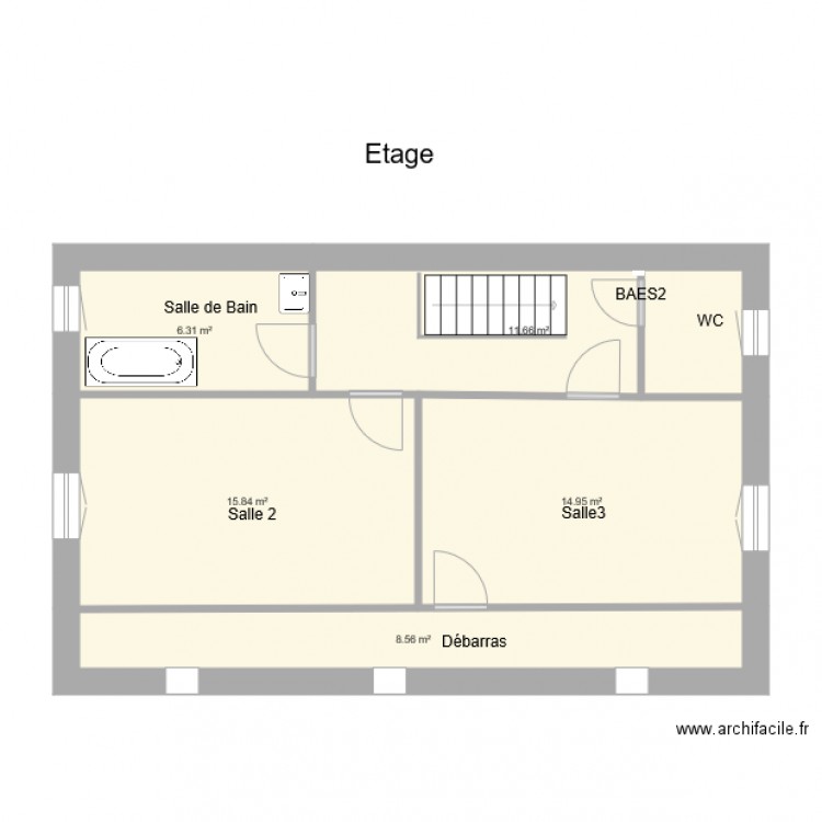 BOURRON  Presbytère Etage. Plan de 0 pièce et 0 m2