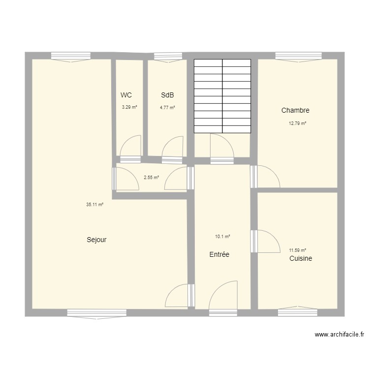 1er Etage actuel. Plan de 0 pièce et 0 m2