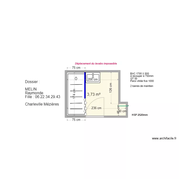 ESPACE HABITAT MELIN RAYMONDE. Plan de 