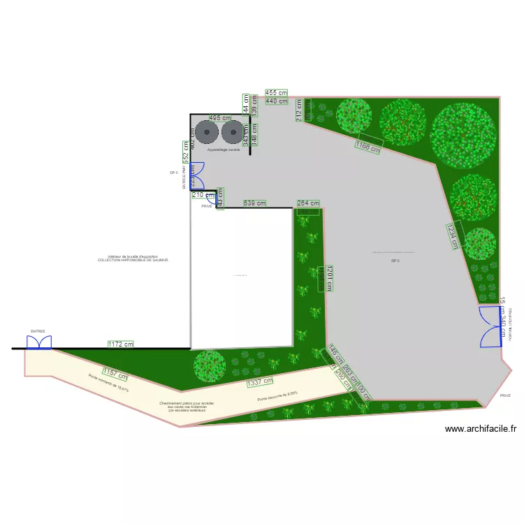 STATIONNEMENT SALLE HIPPOMOBILE AVANT TRAVAUX. Plan de 