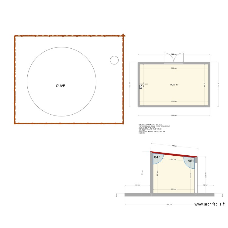 LOCAL IRRIGATION LAFAGE1. Plan de 2 pièces et 23 m2