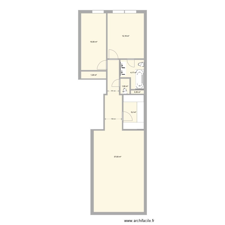 Orfeo 2e étage plan origine. Plan de 0 pièce et 0 m2