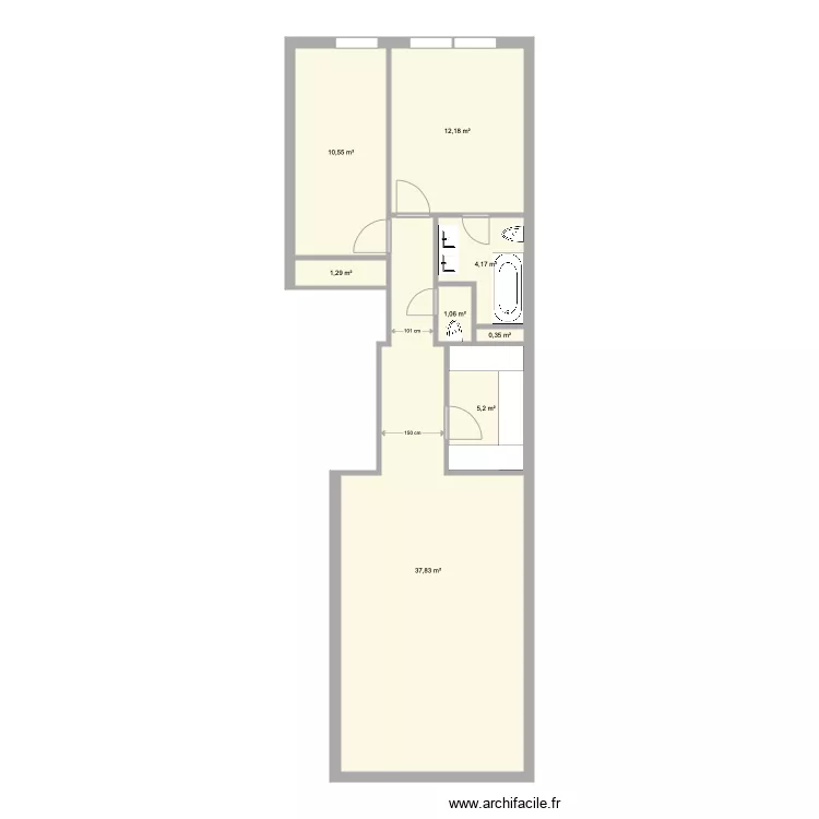 Orfeo 2e &eacute;tage plan origine. Plan de 0 pièce et 0 m2