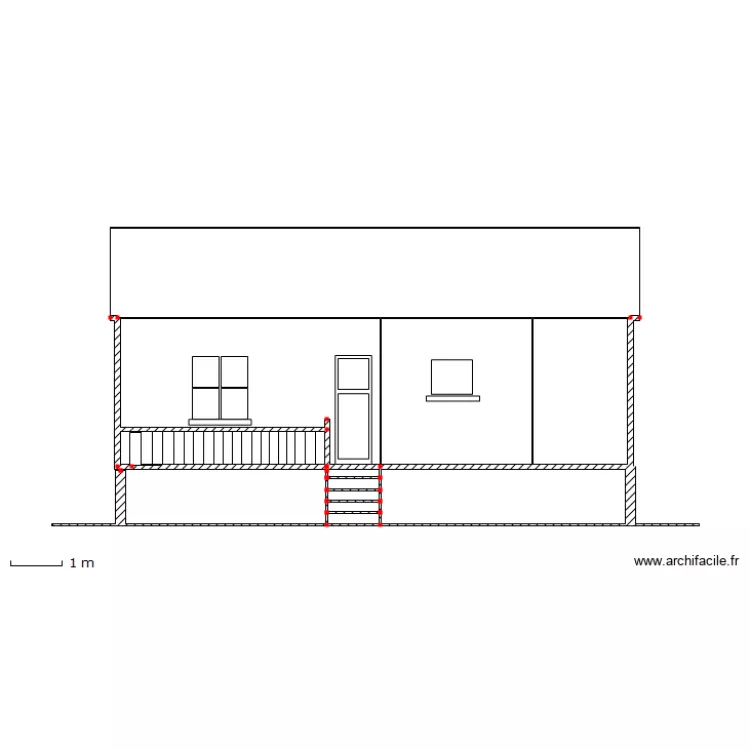 FACADE SUD. Plan de FACADE SUD. Plan de